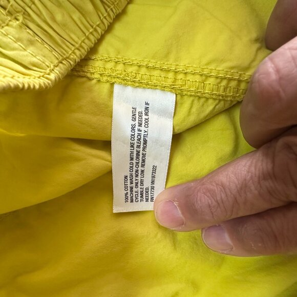 Wild Fable Yellow Cargo Pants L - Lightweight Cotton Material Elastic Waistband - Picture 5 of 11